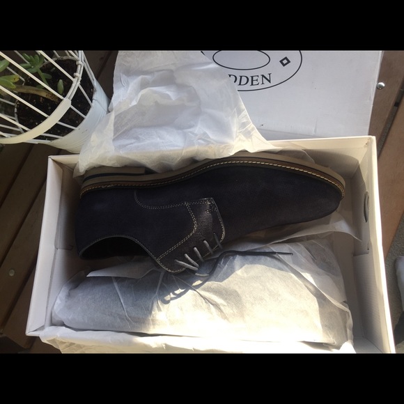 Steve Madden Horten Suede Oxfords (Navy) - Picture 4 of 5